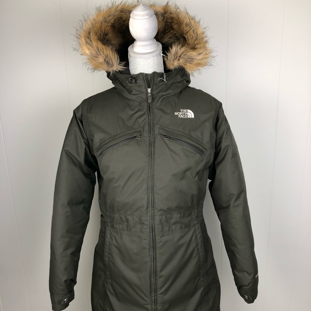 North face Green Parka Goose Down Hyvent